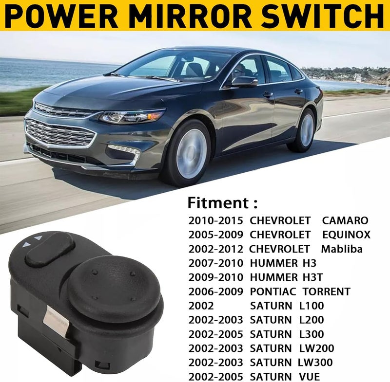 Fabelhpart Power Mirror Control Switch Compatible with Chevy Equinox Malibu 2002-2012 Compatible with Saturn L300 LW200 LW300 Vue Torrent H3 2007-2010 Outside Door Mirror Switch Replaces# 15250458 - Image 5